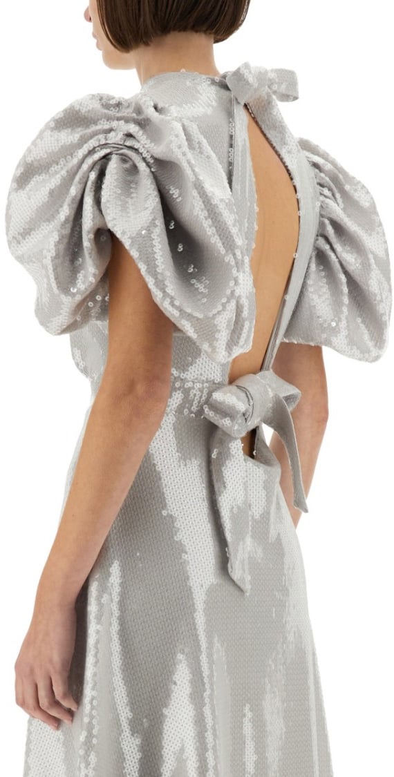 Rotate Sequined Midi Dress Grijs
