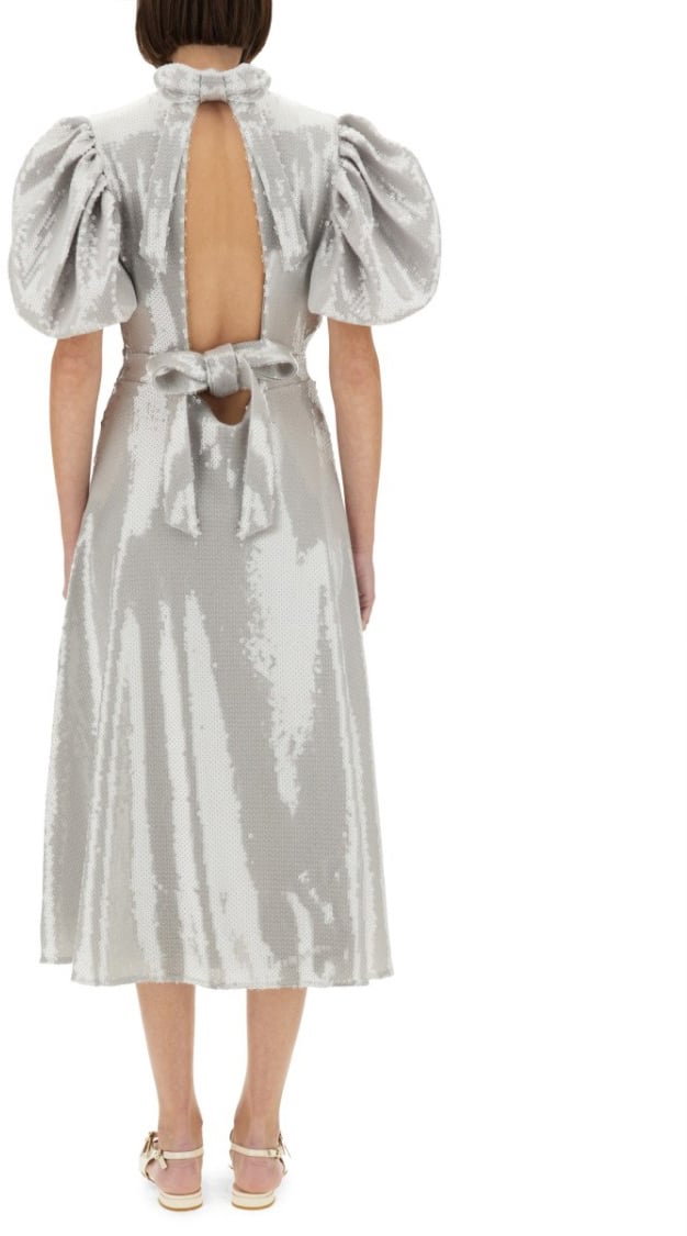 Rotate Sequined Midi Dress Grijs