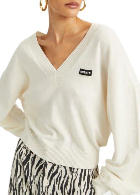 Rotate Sweaters Ivory Wit