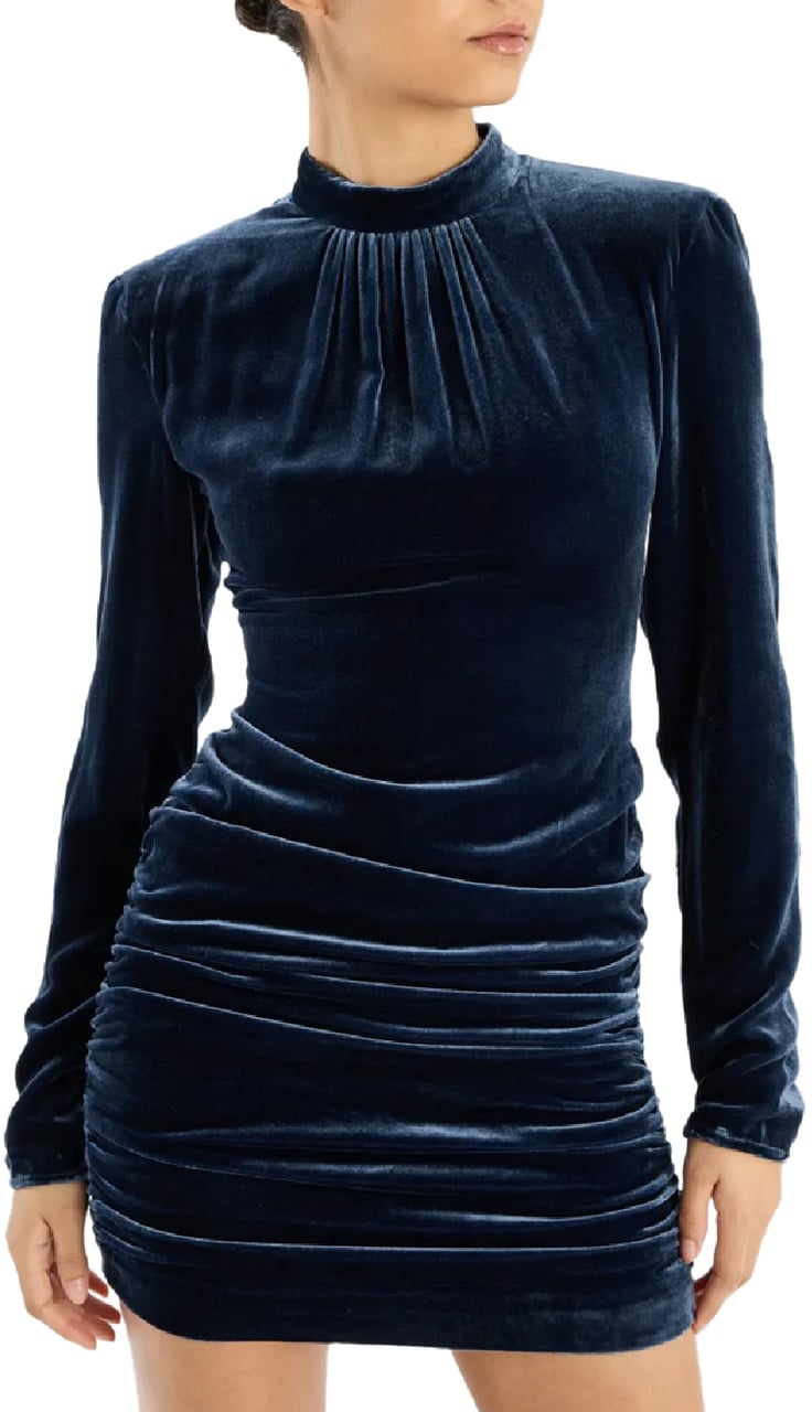 Rotate silk velvet ls mini dress divers Divers