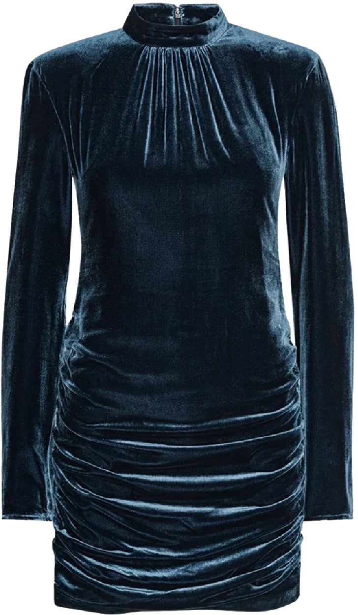 Rotate silk velvet ls mini dress divers Divers