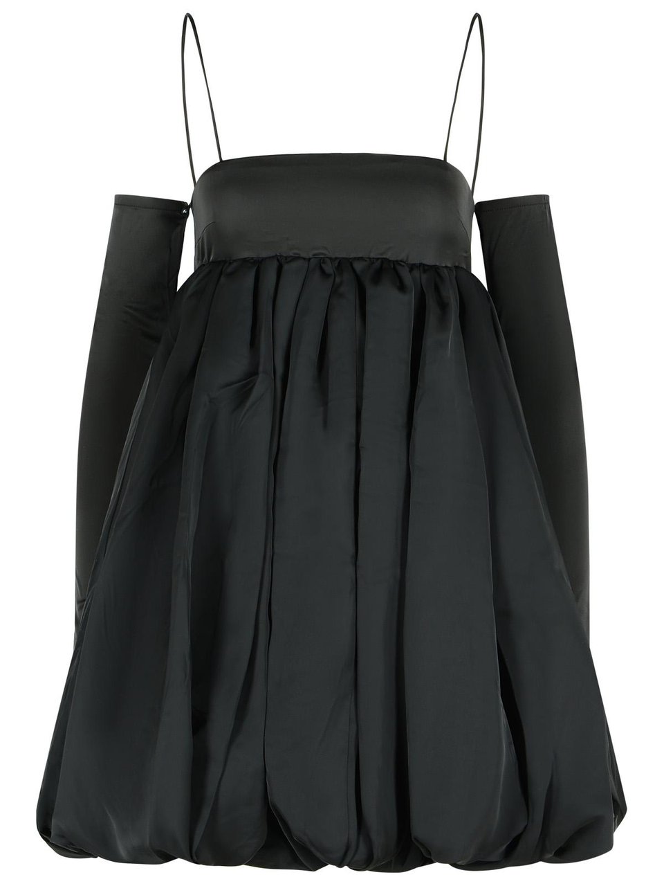 Rotate Balloon Dress In Black Polyester Zwart