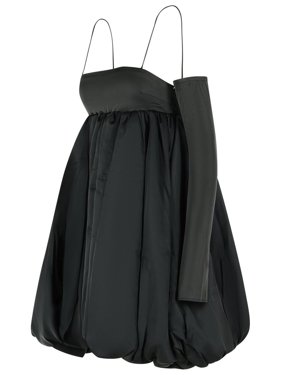 Rotate Balloon Dress In Black Polyester Zwart