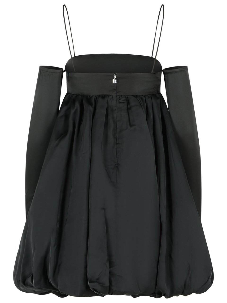 Rotate Balloon Dress In Black Polyester Zwart