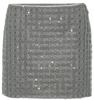 Rotate Skirts Silver Zilver