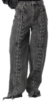 Rotate Jeans Anthracite Grijs