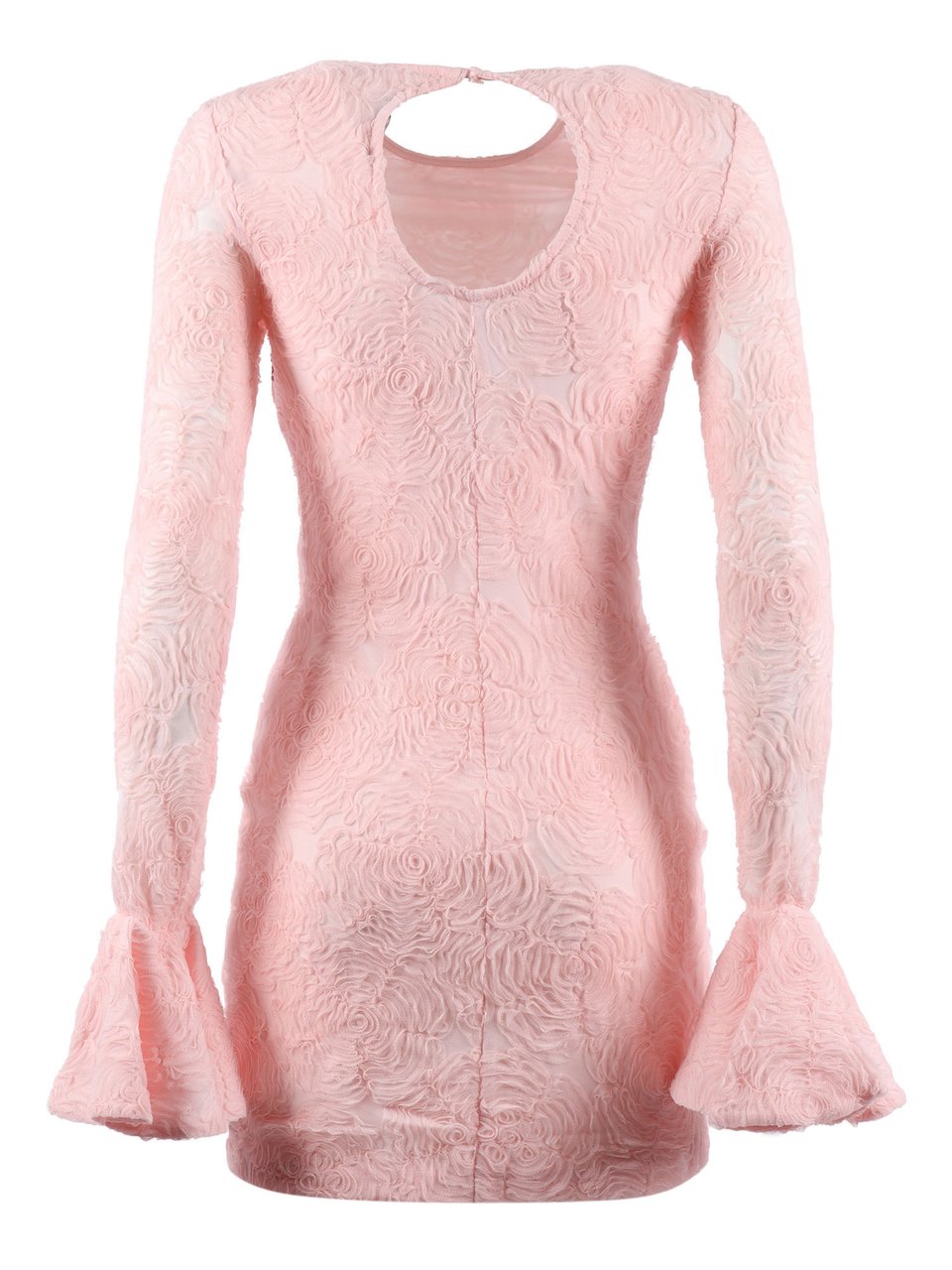 Rotate Orchid Ice Flower Mesh Mini Dress Roze