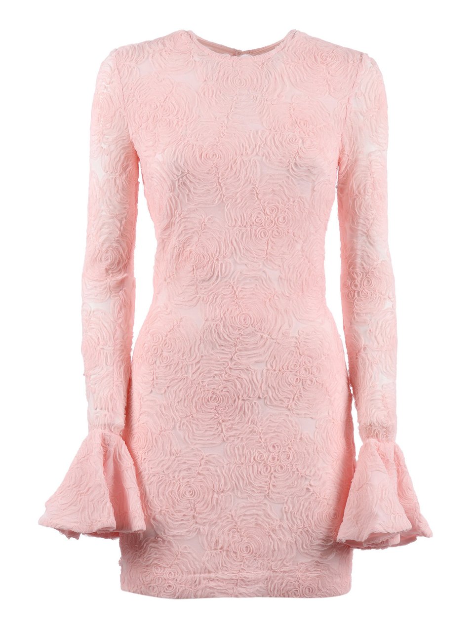 Rotate Orchid Ice Flower Mesh Mini Dress Roze
