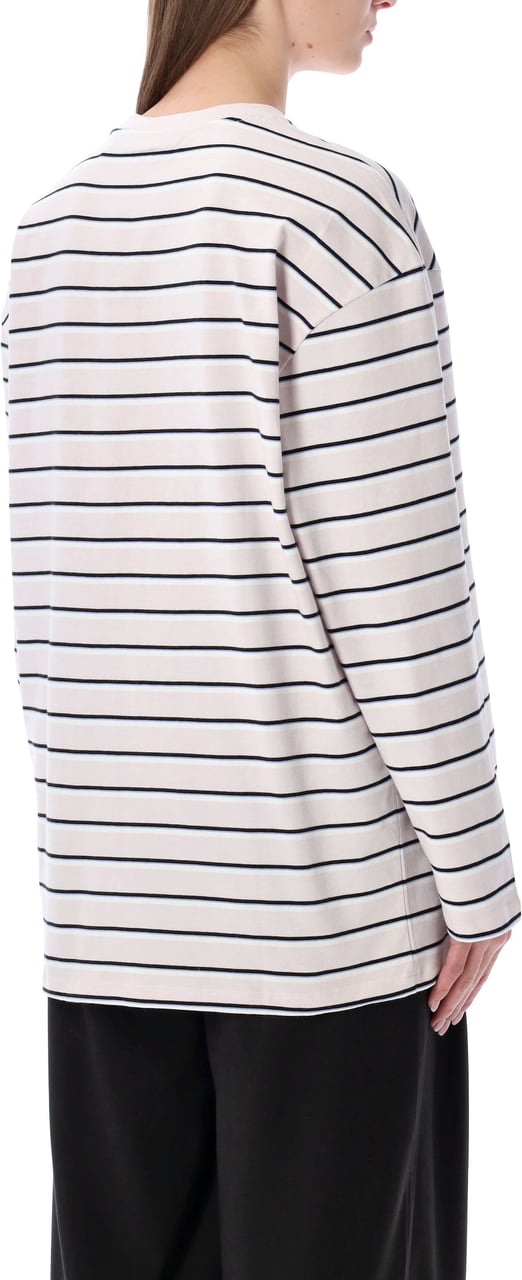 Rotate Striped Ls Tshirt Orchid Stripe Paars