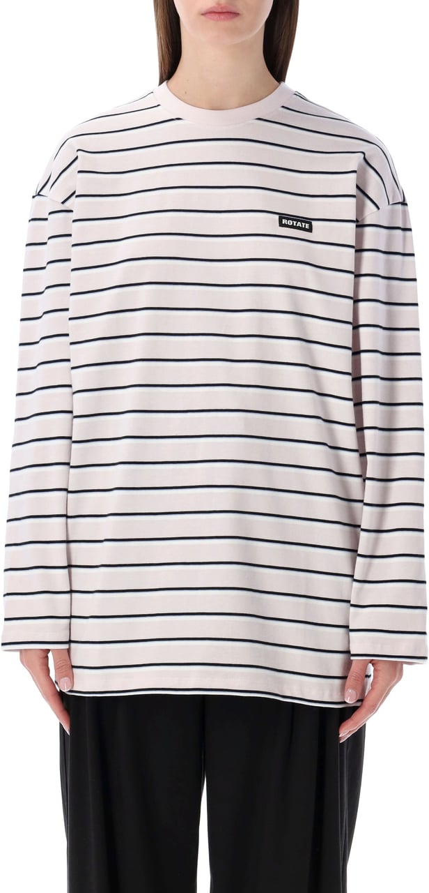 Rotate Striped Ls Tshirt Orchid Stripe Paars