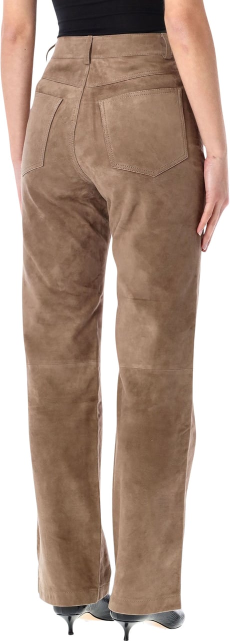 Rotate Suede Pant Morel Beige Taupe