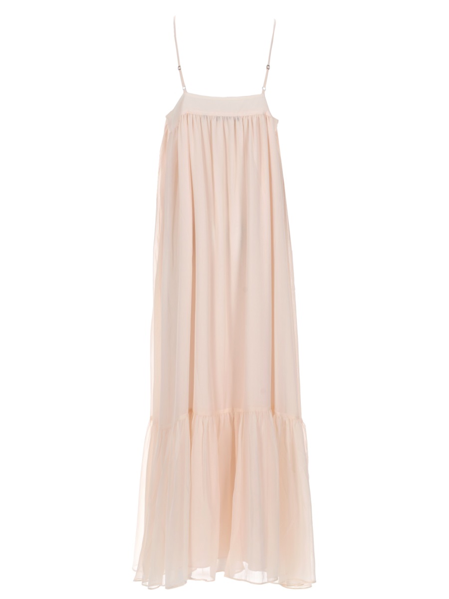Rotate Flowing Spaghetti Straps Chiffon Dress Neutraal