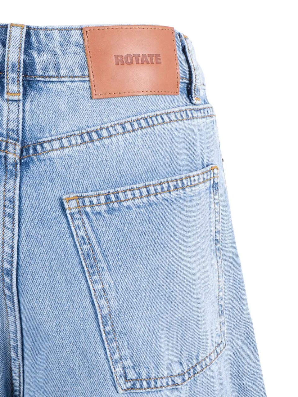 Rotate Blue Draped Barrel Leg Jeans Blauw