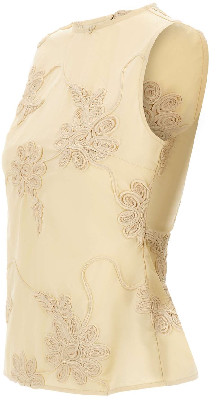 Rotate Top Beige Wit