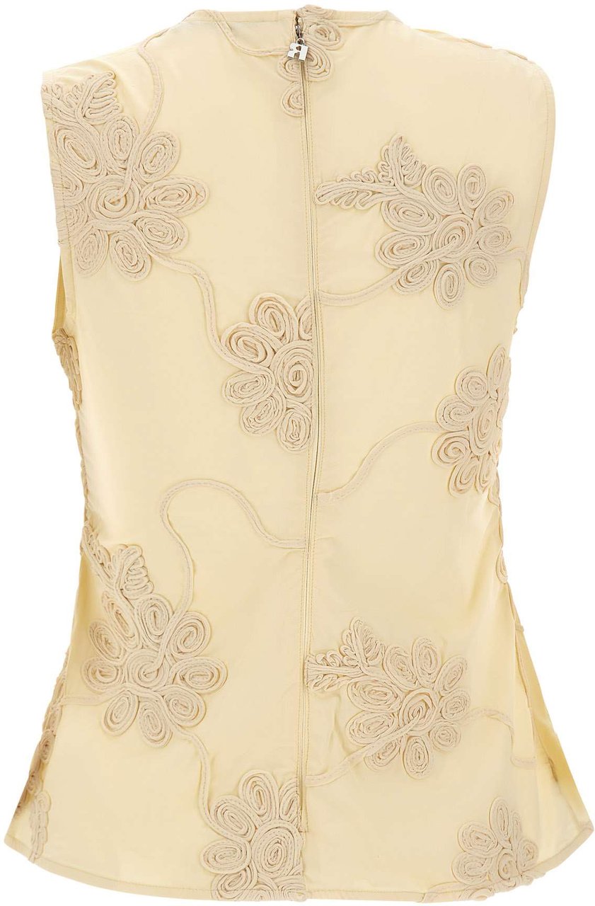Rotate Top Beige Wit