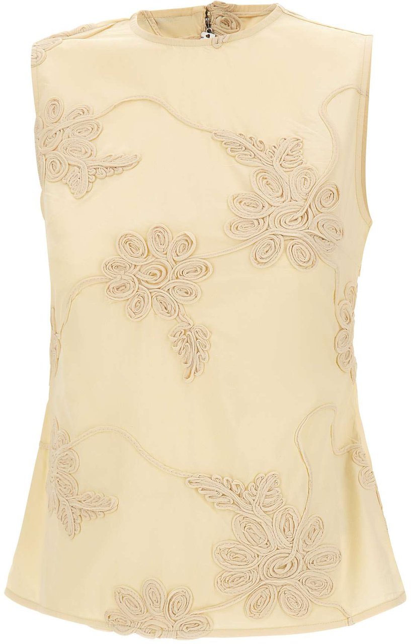 Rotate Top Beige Wit