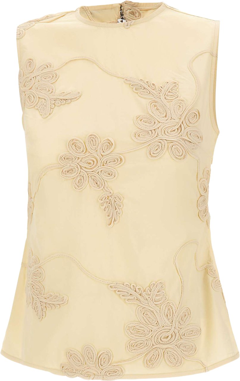 Rotate Top Beige Wit