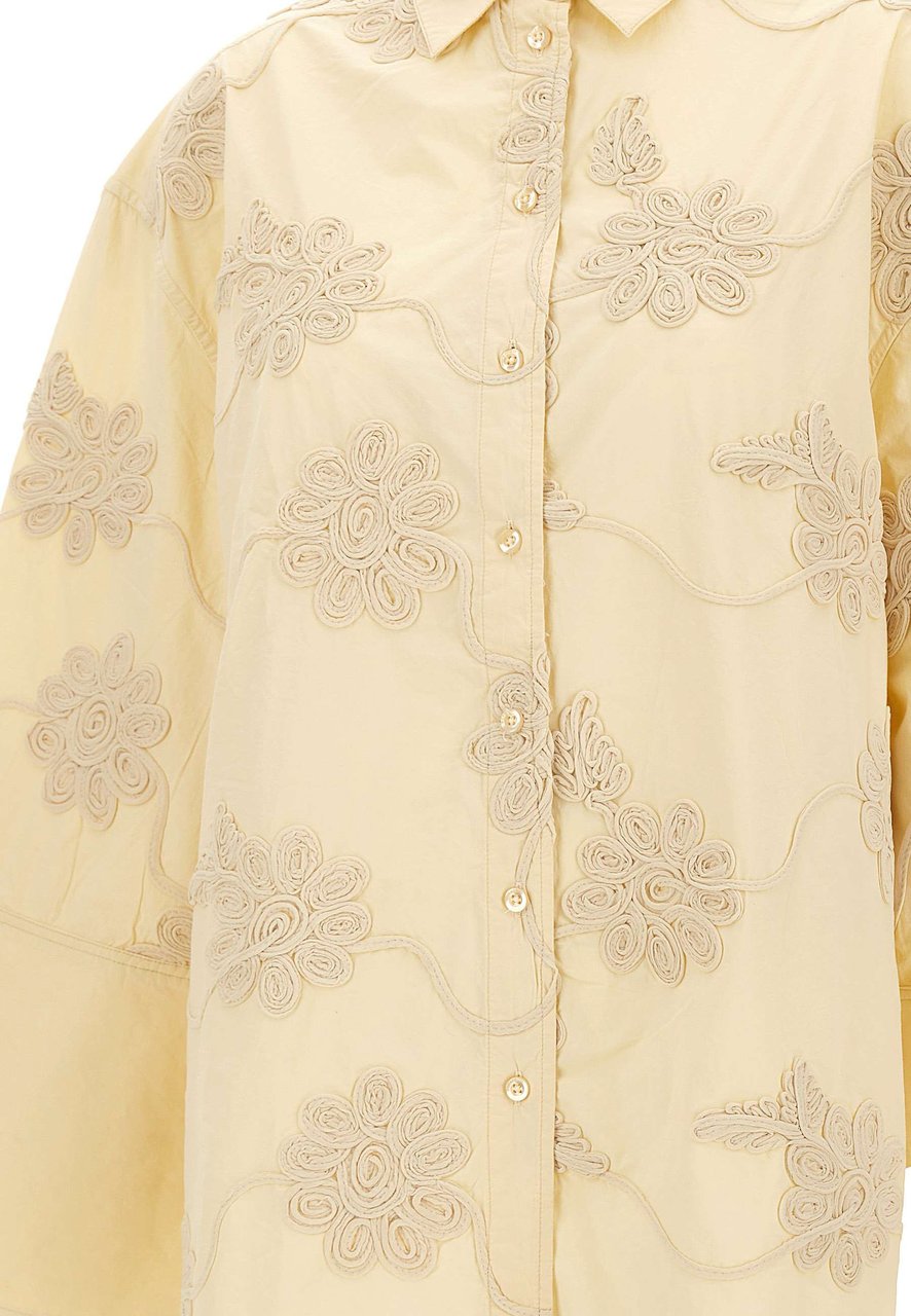 Rotate Shirts Beige Wit