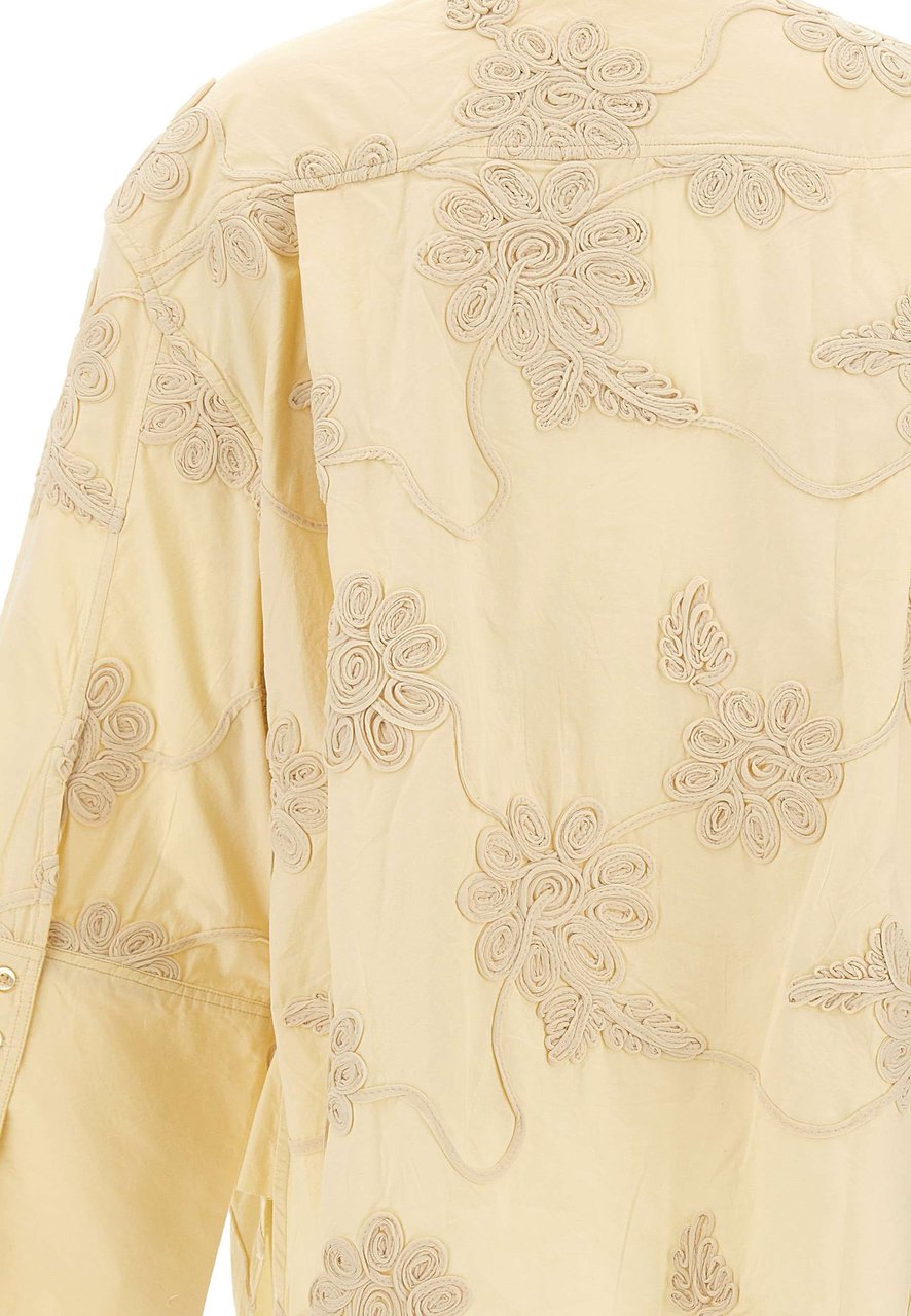 Rotate Shirts Beige Wit