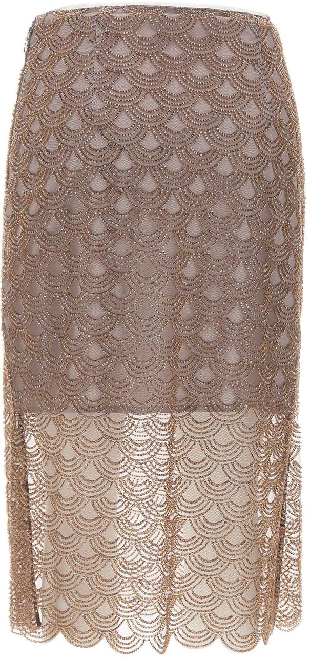 Rotate Skirts Pink Taupe