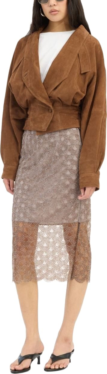 Rotate Skirts Grey Taupe