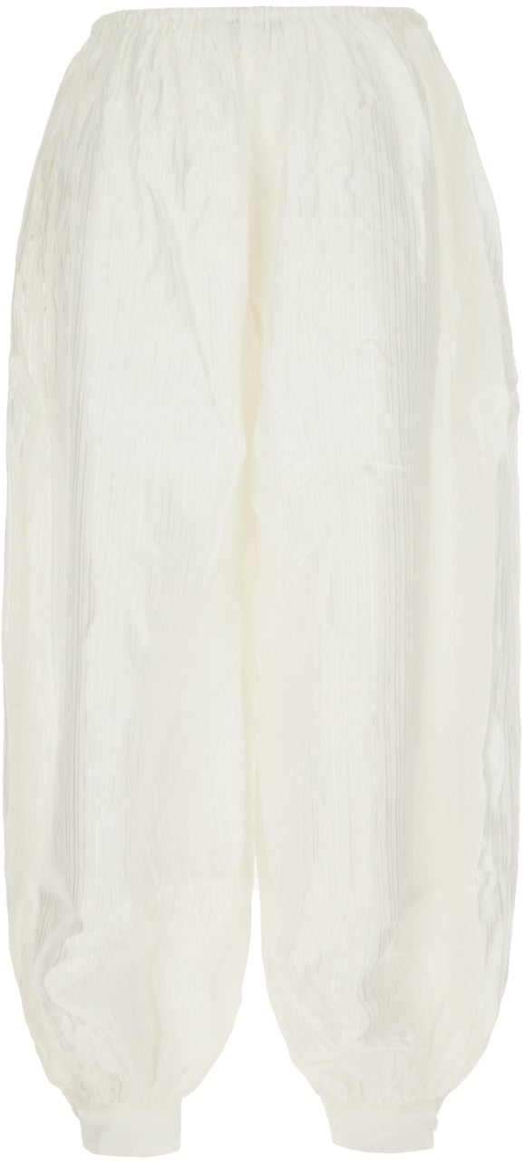 Rotate Rotate White viscose blend pants Neutraal
