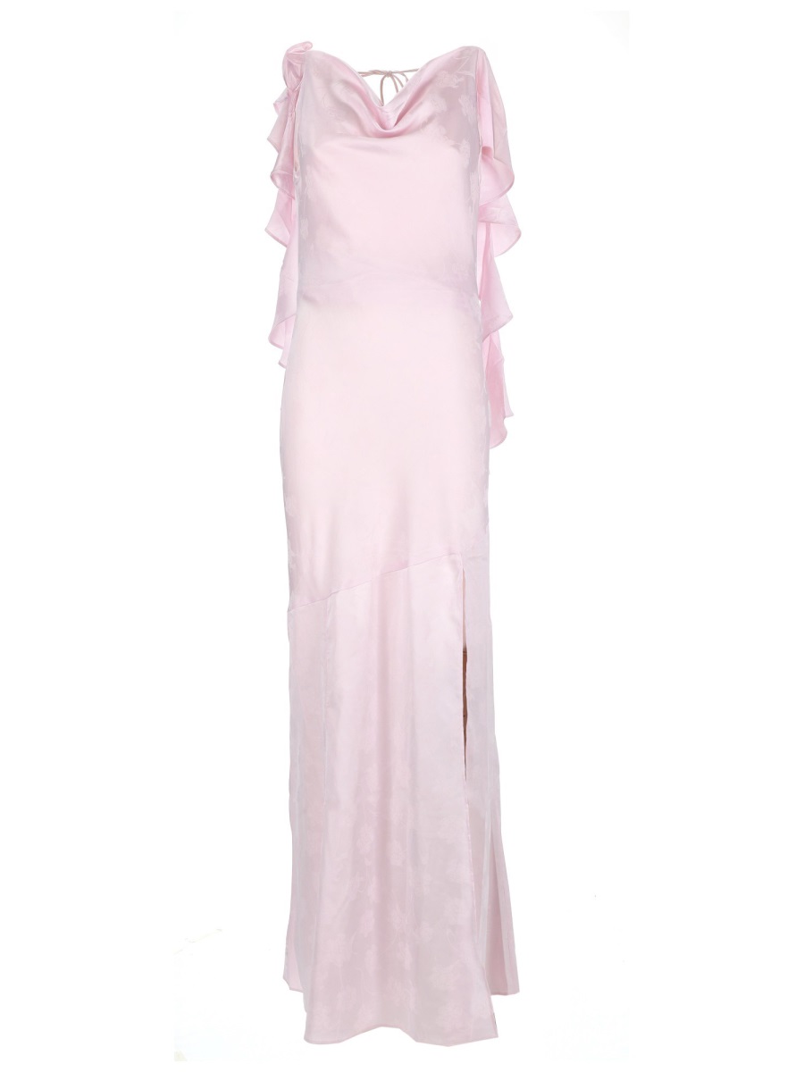 Rotate Waterfall Recycled Polyester Day Dress Paars