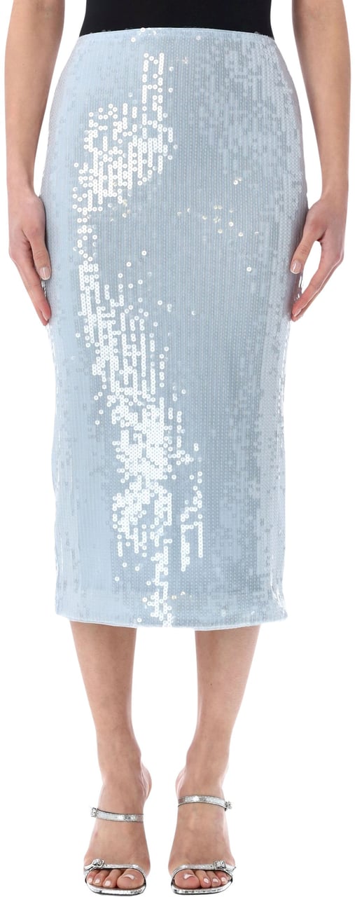 Rotate Draped Skirt Plain Air Blue Lichtblauw