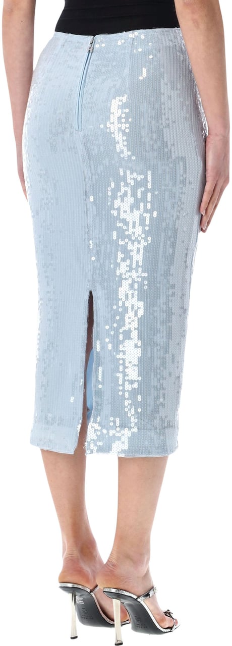 Rotate Draped Skirt Plain Air Blue Lichtblauw