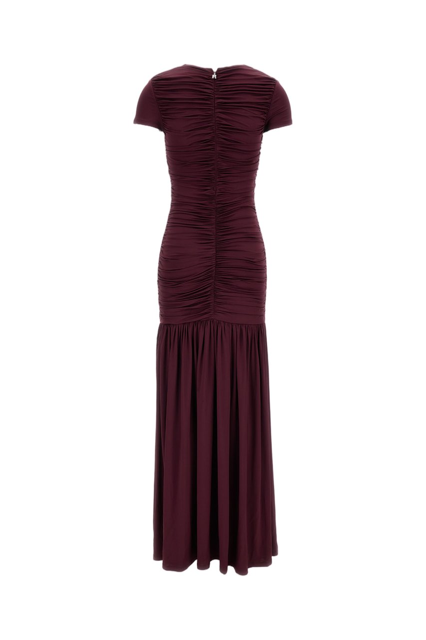 Rotate Gathered Maxi Dress Maroon