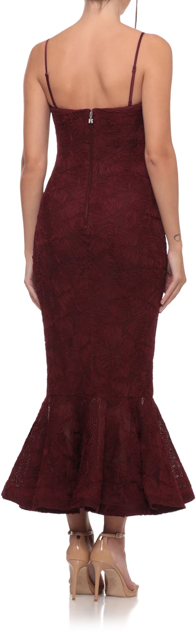 Rotate Dresses Burgundy Maroon