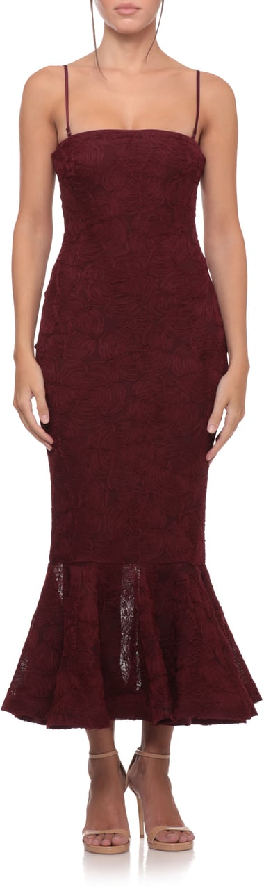 Rotate Dresses Burgundy Maroon