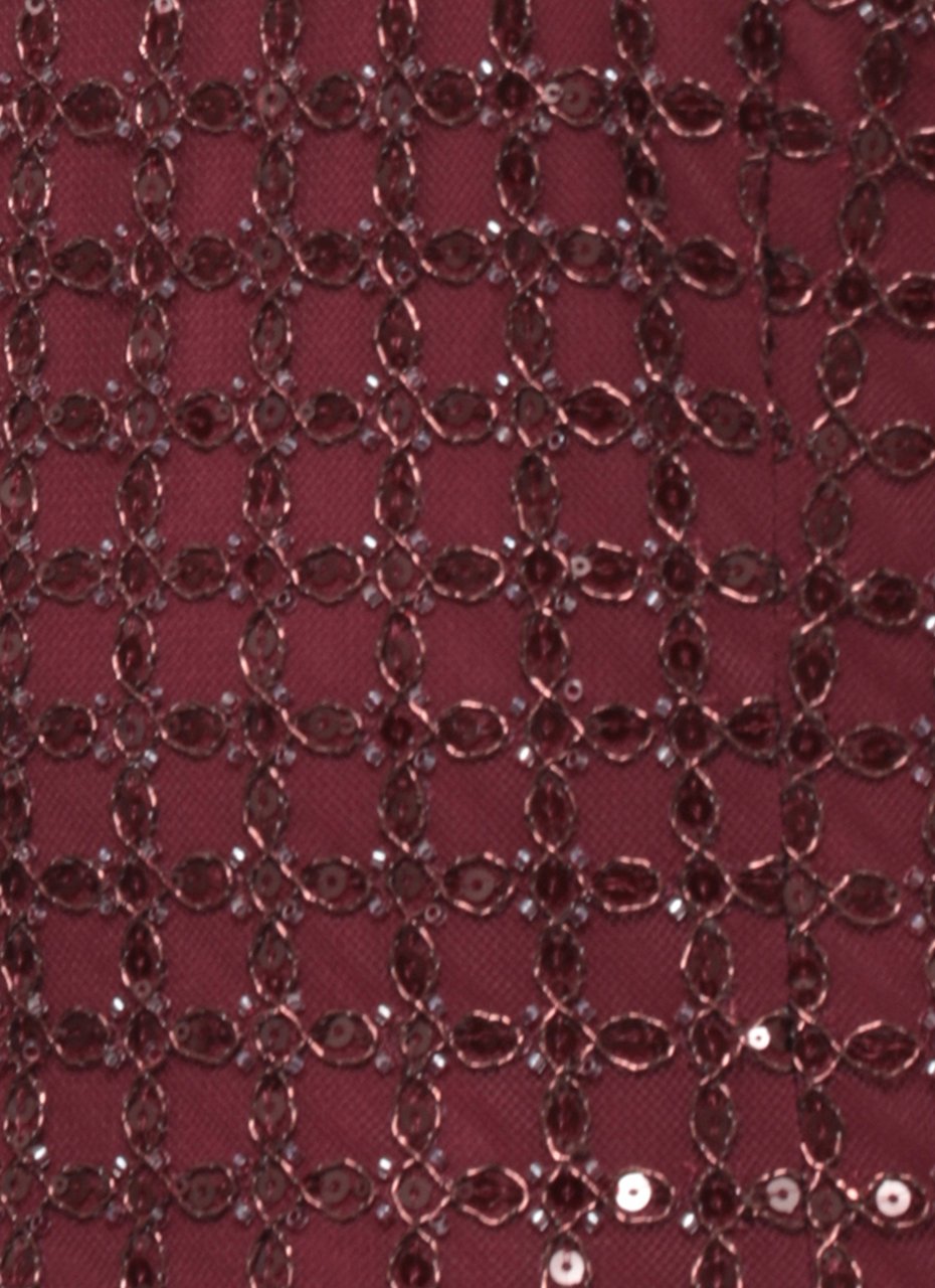 Rotate Dresses Burgundy Maroon