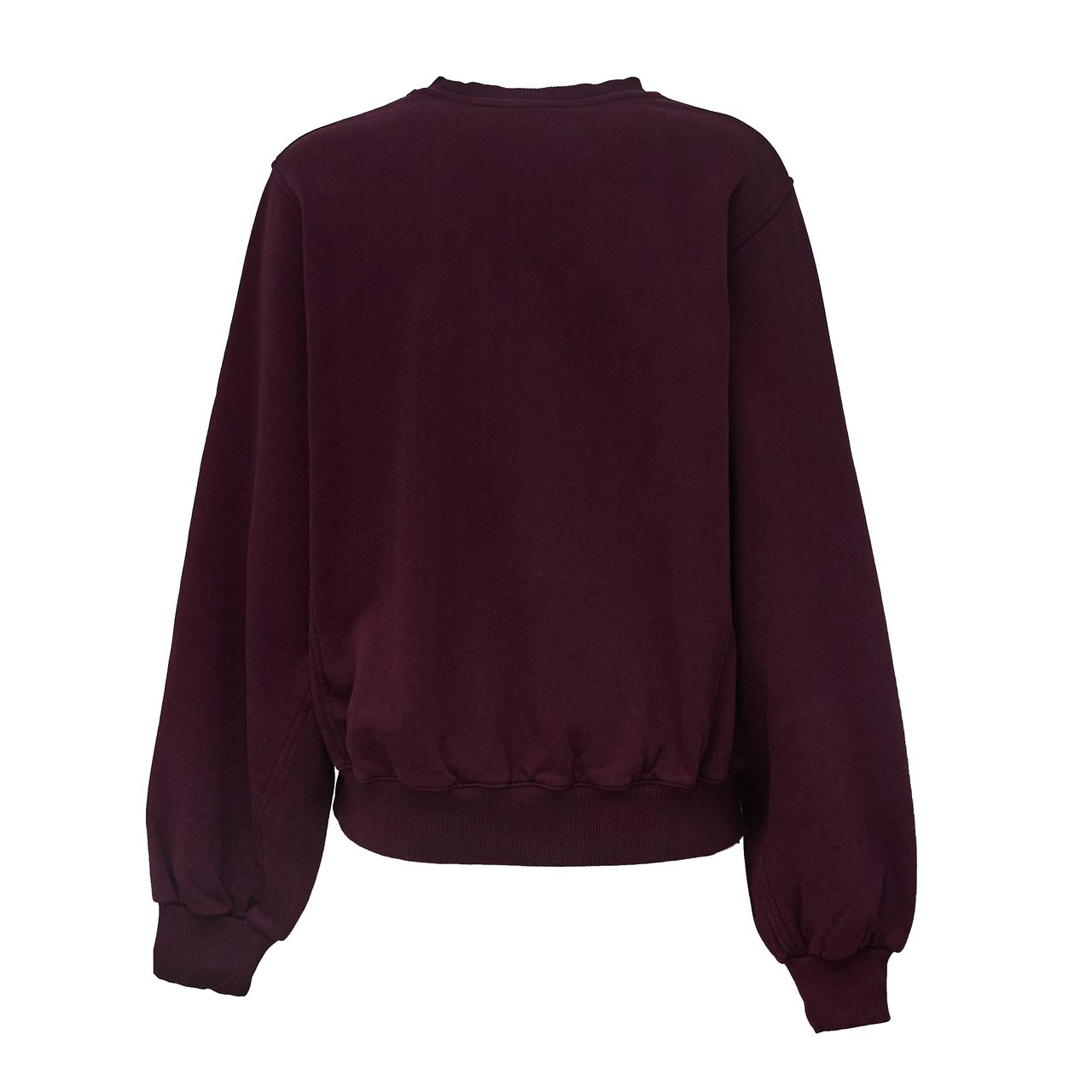 Rotate Heavyweight Round Neck Sweatshirt with Ribbed Trims Zwart