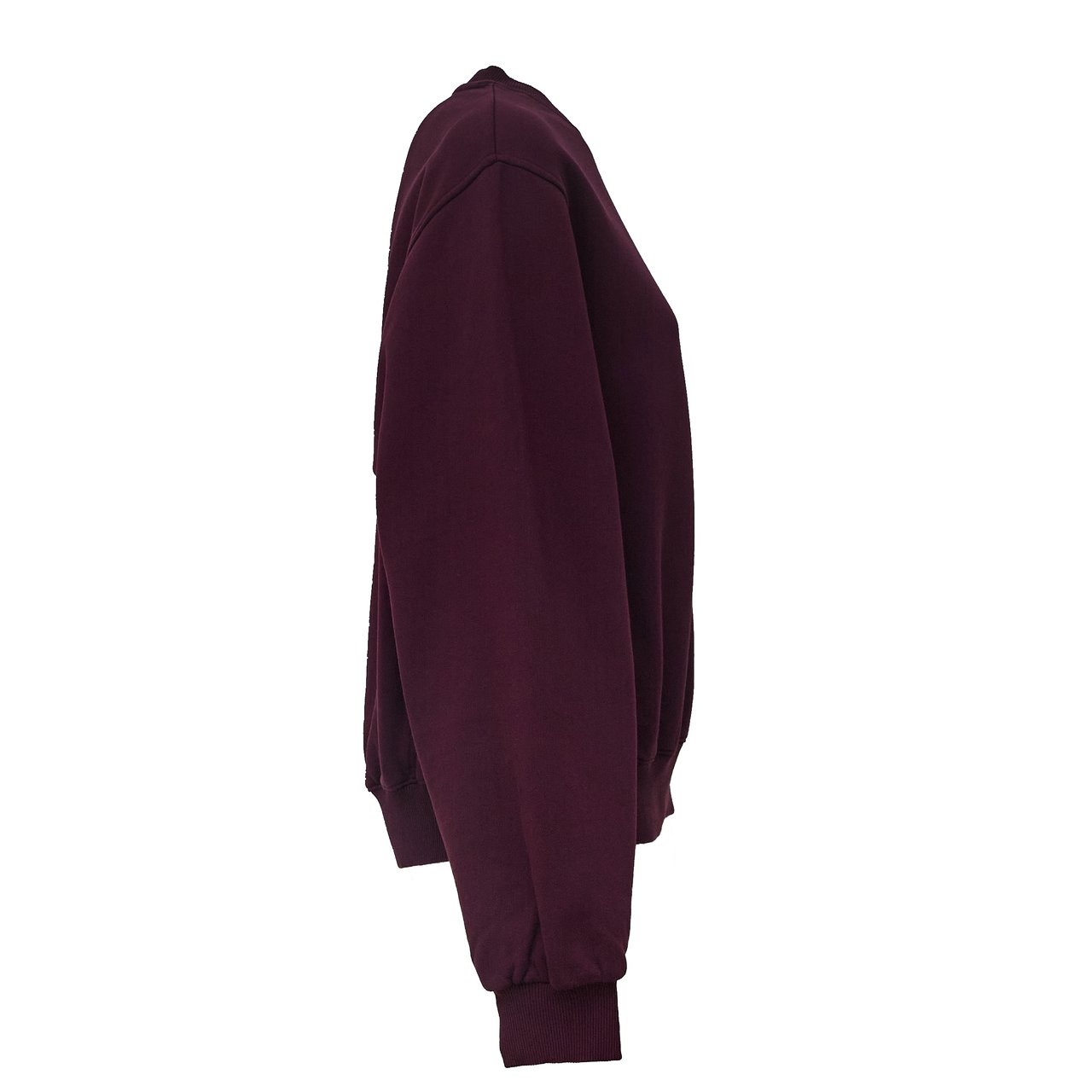 Rotate Heavyweight Round Neck Sweatshirt with Ribbed Trims Zwart