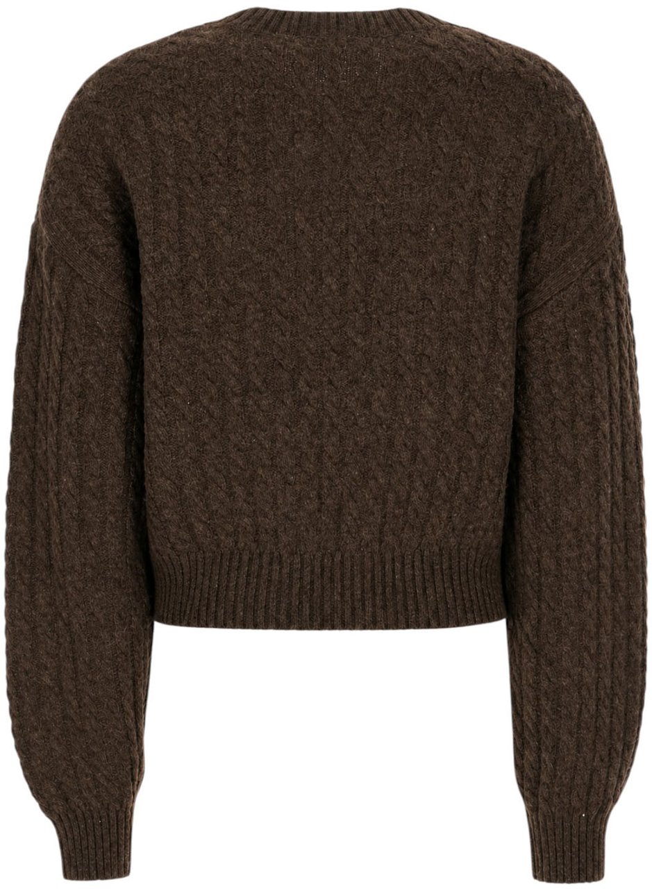 Rotate Chocolate wool blend sweater Bruin