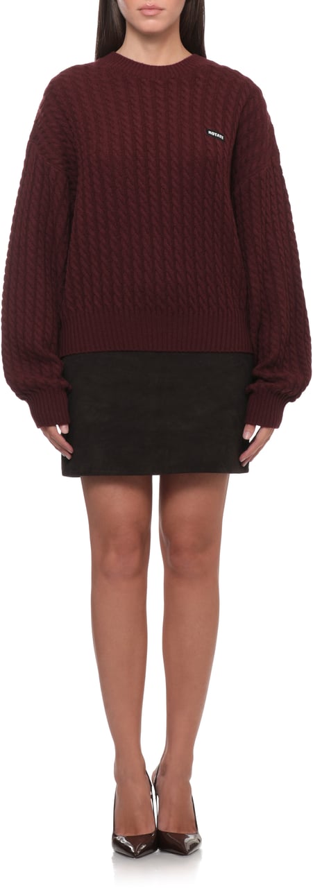 Rotate Sweaters Burgundy Maroon