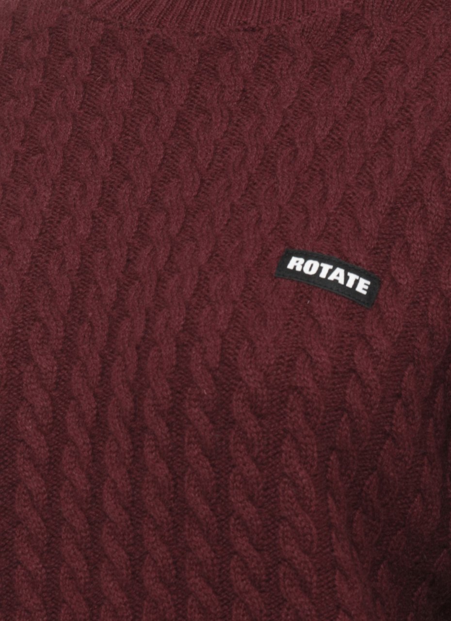 Rotate Sweaters Burgundy Maroon