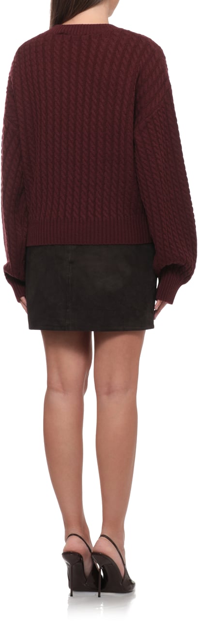 Rotate Sweaters Burgundy Maroon