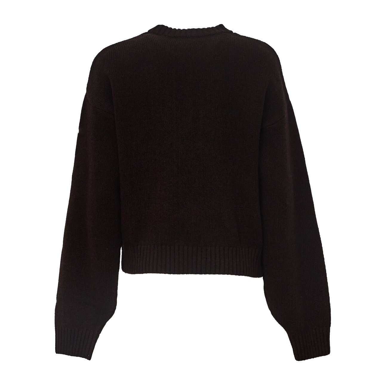 Rotate Contemporary Crewneck Sweater With Bold Logo Detail Zwart