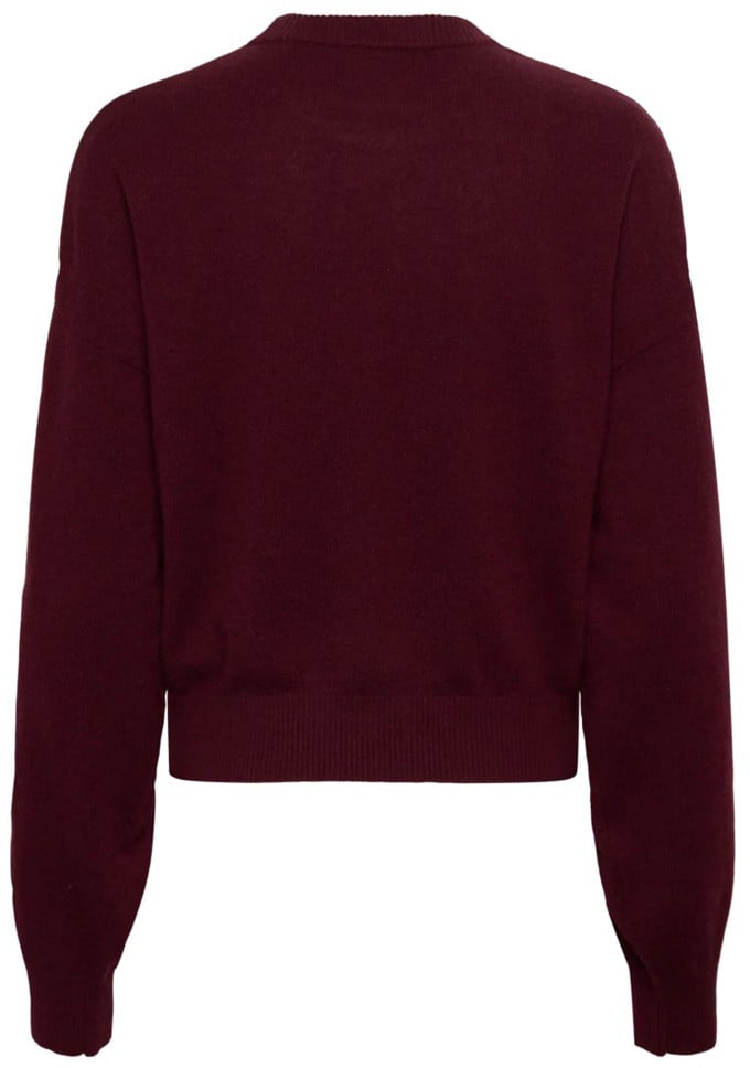 Rotate Zinfandel Basic Crewneck Sweater Zwart