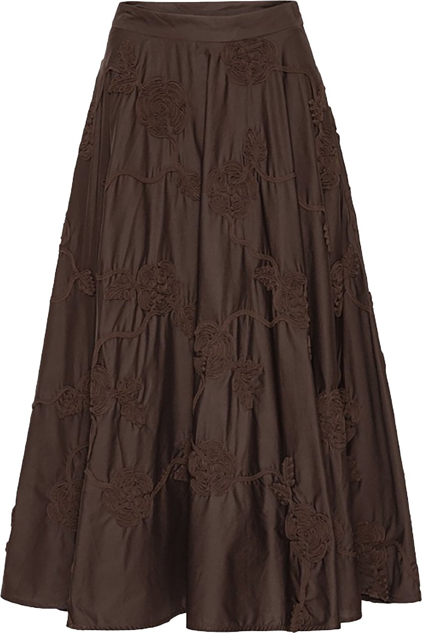 Rotate Flower Maxi Skirt Molé Zwart