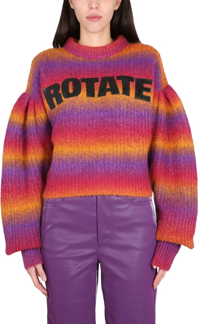 Rotate Bold Logo Inlay Crewneck Sweater Divers
