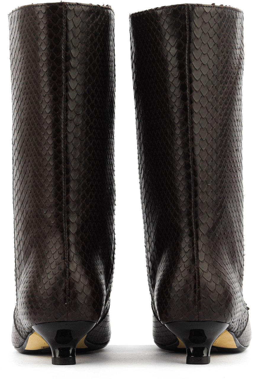 Rotue Sugar Sweet Bootie Queeny Heel Python Brown Bruin