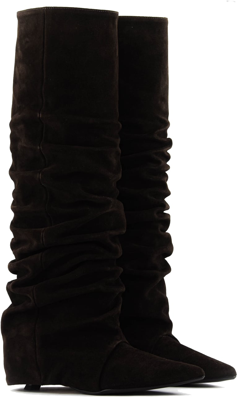 Rotue Bliss Slouchy Boot Brown Suede Bruin