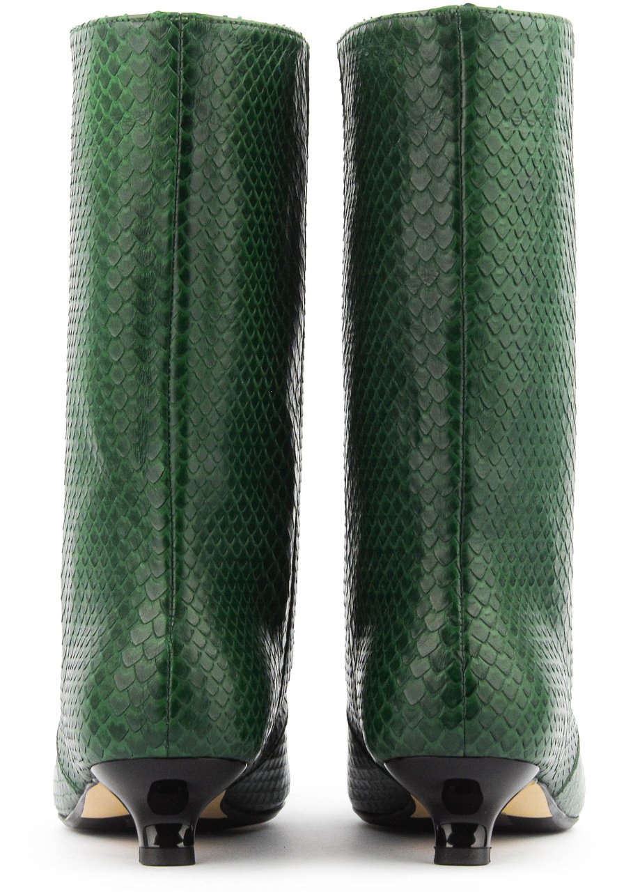 Rotue Sugar Sweet Bootie Queeny Heel Python Green Groen