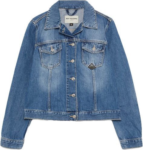Roy Roger's Coats Denim Blauw