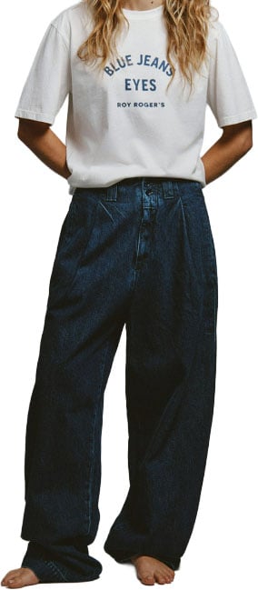 Roy Roger's Trousers Denim Blauw