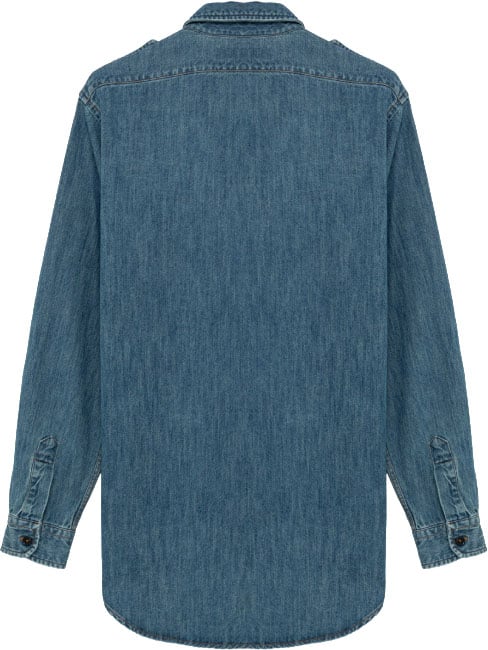 Roy Roger's Shirts Denim Blauw