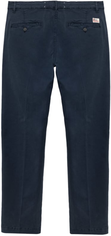 Roy Roger's Trousers Blue Navy Blauw